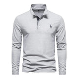 Herren Langarm-Poloshirt | Komfortable