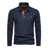 Herren Langarm-Poloshirt | Komfortable